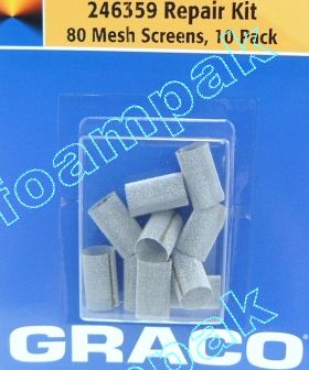 .010 in., 238 micron Pack of 10 Graco Fusion 80 Mesh Screens Part# 246359 