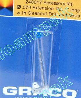 Graco Fusion Air-Purge (AP) Extension Tip Kit - For AR5252/AF5252 Mix Chamber, Part# 248017
