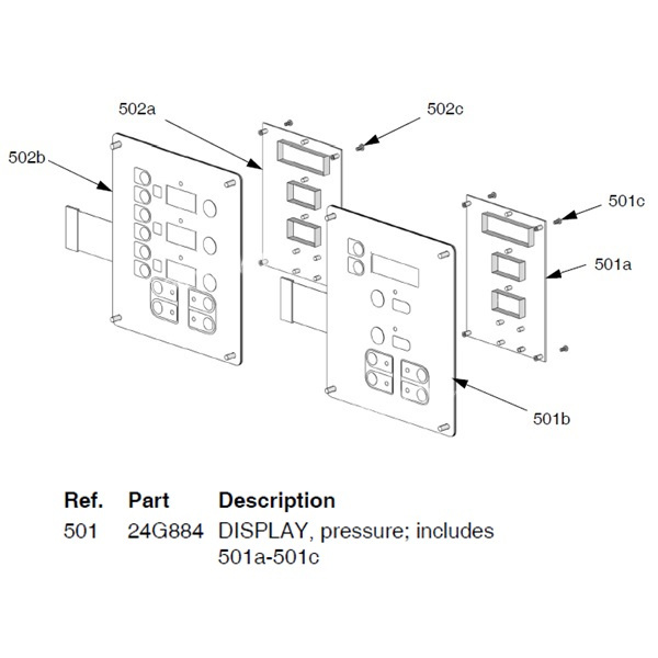 24G884 KIT, DISPLAY, PUMP (REF - 501)