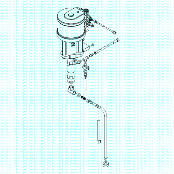 262393 MERKUR, SOLVENT FLUSH KIT, 45:1, MOUNTS TO XP CART. **