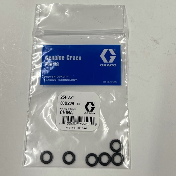 25P851 KIT, O-RINGS, FLUID, FUSION PC