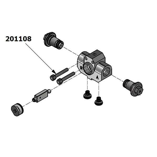 PMC 201108 SCREW, HEX CAP, 10-32 CUSTOM